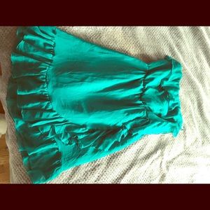 Turquoise ruffle dress